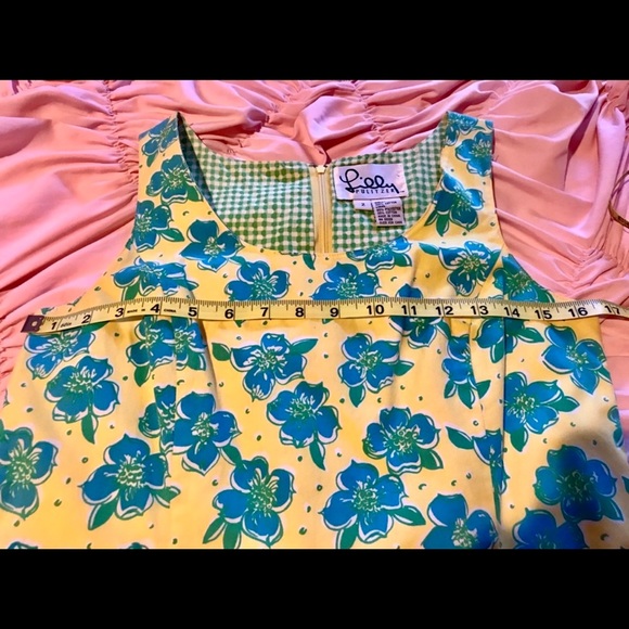 Lilly Pulitzer vintage yellow shift w/dogwood pattern - size 2 - Picture 3 of 8